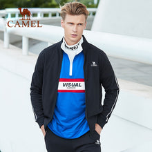Load image into Gallery viewer, CAMEL 2 Pices Men"s Fitness Suit Long-sleeved Sports Cloth Running Sportswear Outdoor Exercise Running Suit Gym Sport Suit