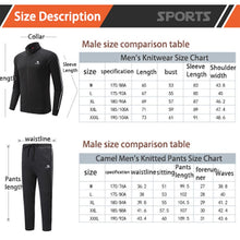 Load image into Gallery viewer, CAMEL 2 Pices Men"s Fitness Suit Long-sleeved Sports Cloth Running Sportswear Outdoor Exercise Running Suit Gym Sport Suit