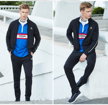 Load image into Gallery viewer, CAMEL 2 Pices Men"s Fitness Suit Long-sleeved Sports Cloth Running Sportswear Outdoor Exercise Running Suit Gym Sport Suit