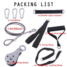 Load image into Gallery viewer, Fitness DIY Pulley Cable Machine Attachment System