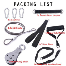 Load image into Gallery viewer, Fitness DIY Pulley Cable Machine Attachment System