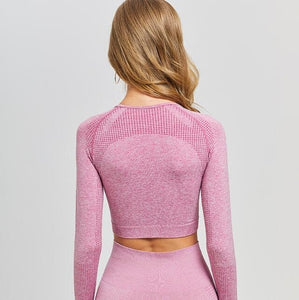 Seamless Yoga Crop Top long