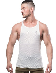 Tank Top Men Mesh cloth  Bodybuilding